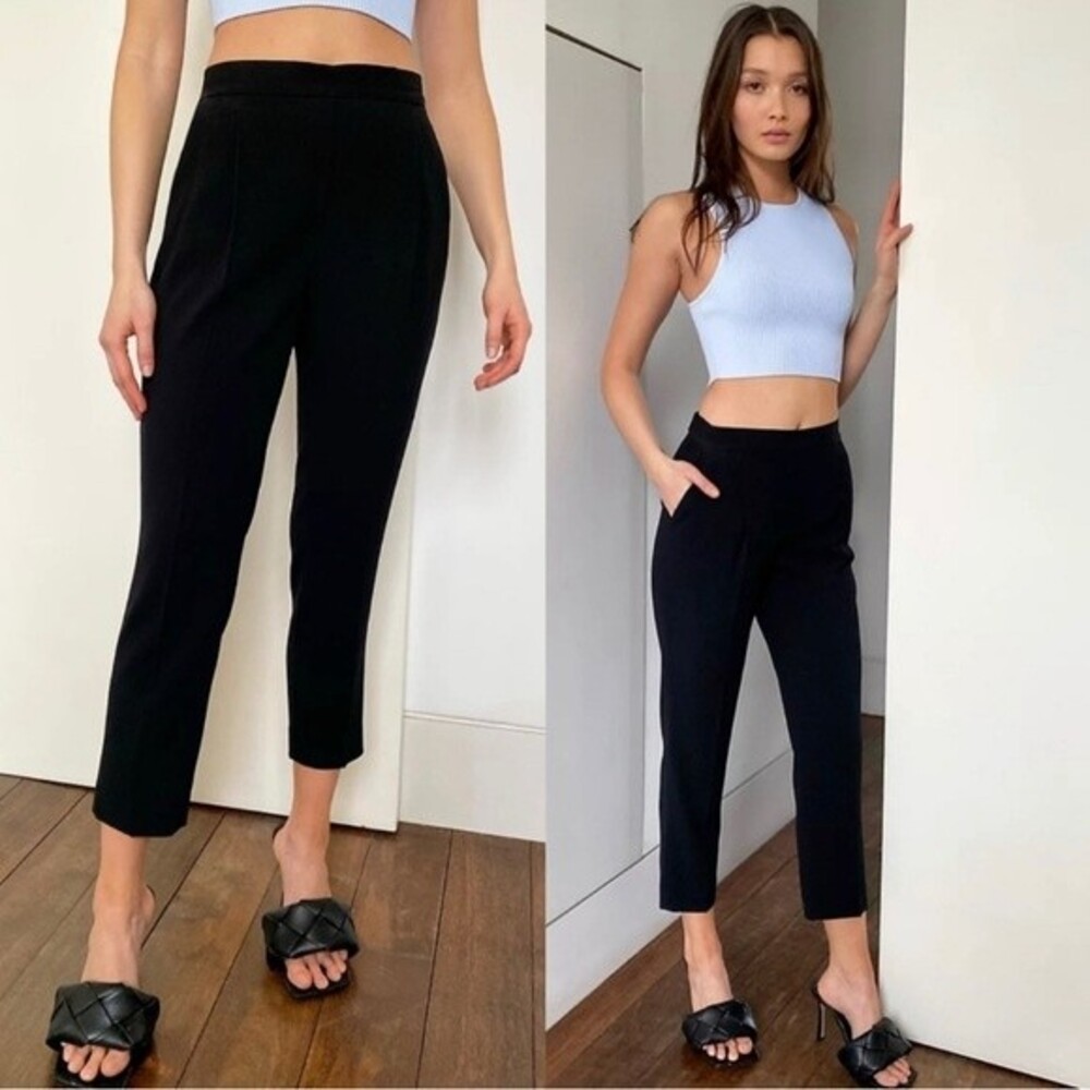 Aritzia Black Mid Rise Cohen Pants Size 4